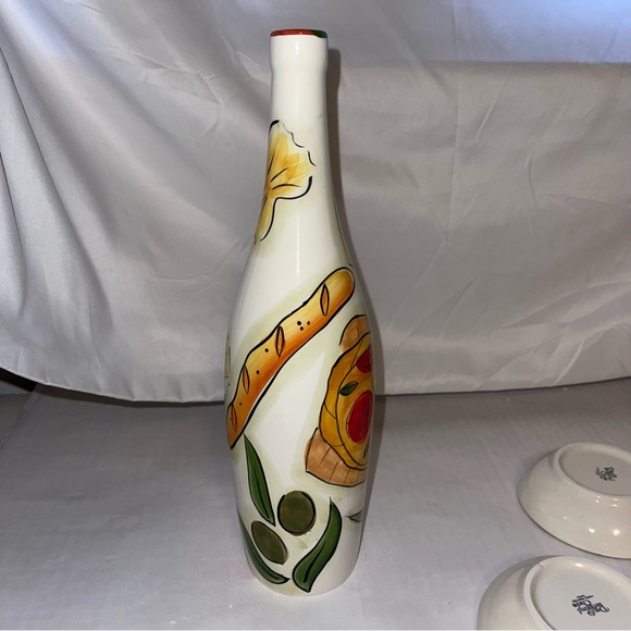 The Pampered Chef Hand Painted Oil Dipping Set 4 Bowls - Picture 6 of 6